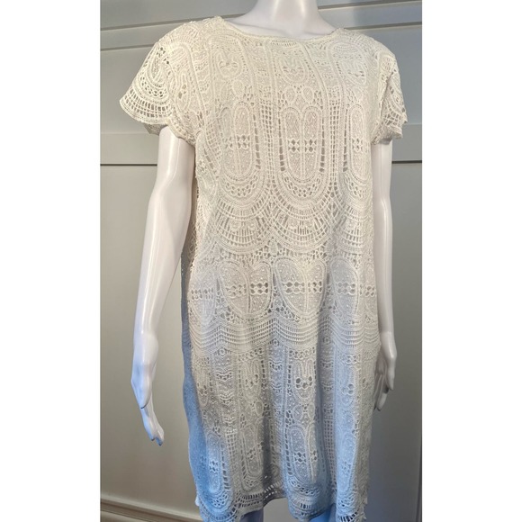 Mango Crochet Knit Dress - Classy White Summer Elegance - Size Small* WD38 - Picture 1 of 14